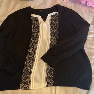 Jessica Black and White Women's Cardigan